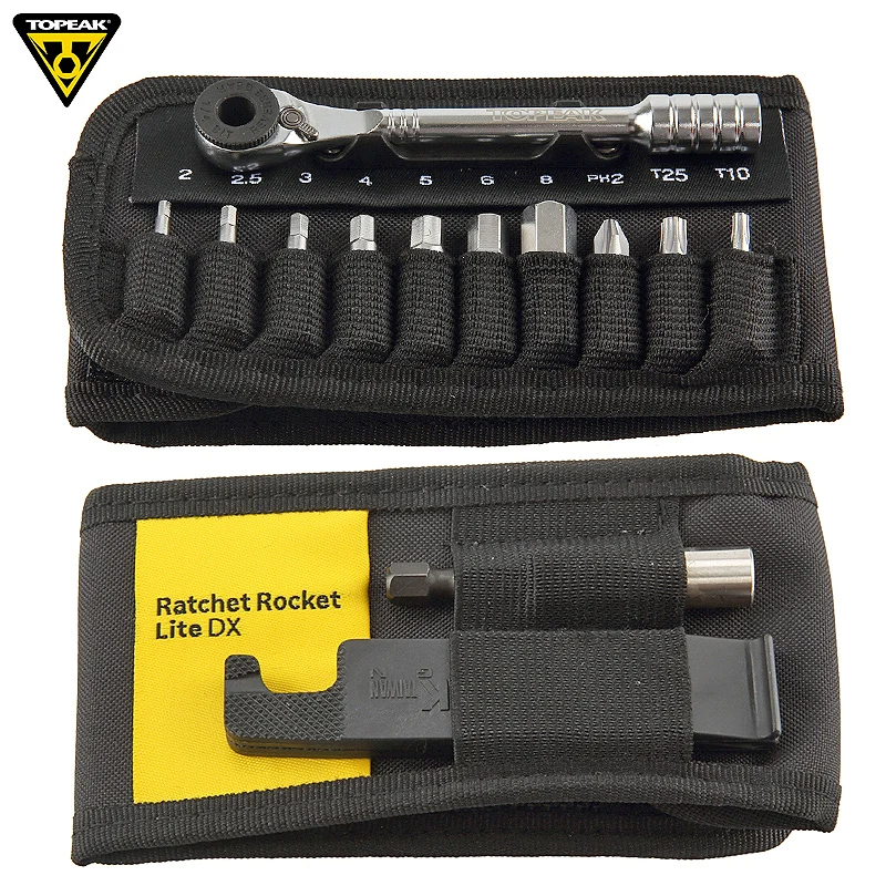 Topeak TT2524 Ratchet Rocket Lite จักรยานเสือหมอบซ่อมเครื่องมือ MTB Hex Torx ประแจ 15 in 1 ชุดเครื่องมือจักรยานซ่อม Allen Bits ชุด