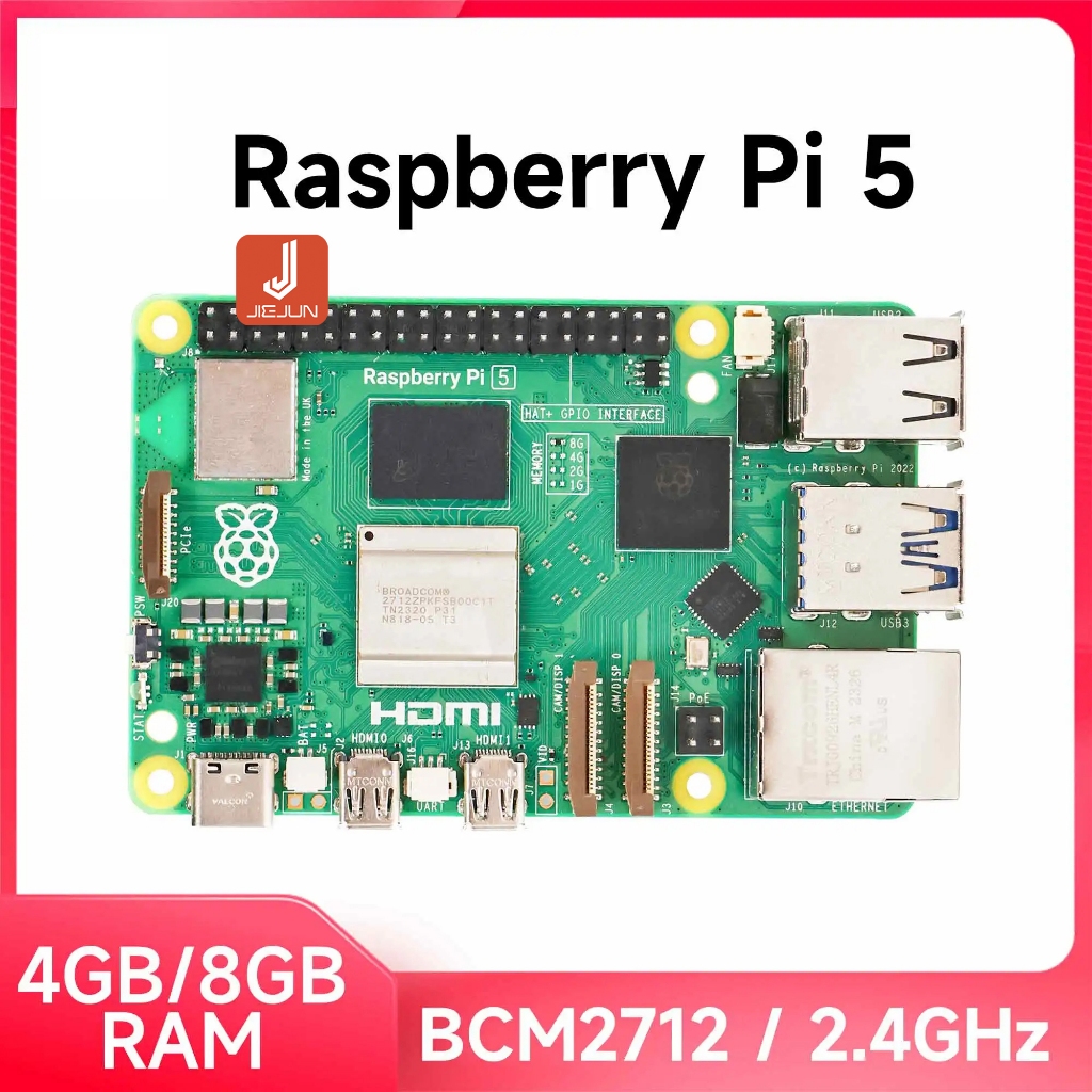 Raspberry Pi 5 4GB 8GB RAM ชุดบอร์ดทดลองอิเล็กทรอนิกส์ พร้อมเคสพัดลม มีสินค้า