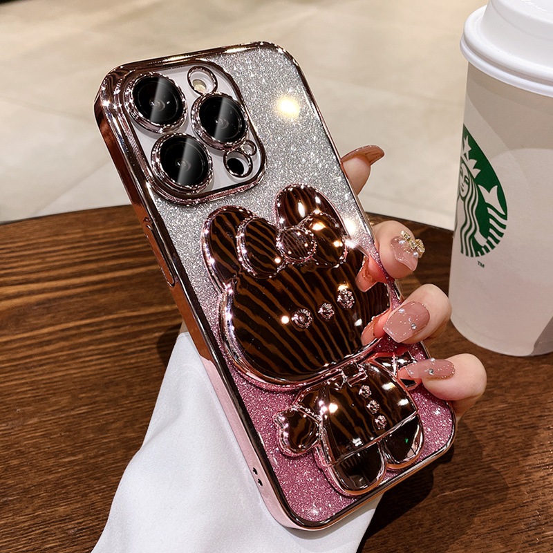 เคสโทรศัพท์มือถือ อเนกประสงค์ พร้อมกระจกแต่งหน้า และฟิล์มกันรอยเลนส์กล้อง และขาตั้ง สําหรับ iPhone 15ProMax 14ProMax 13ProMax 11 12 13 14 15Pro