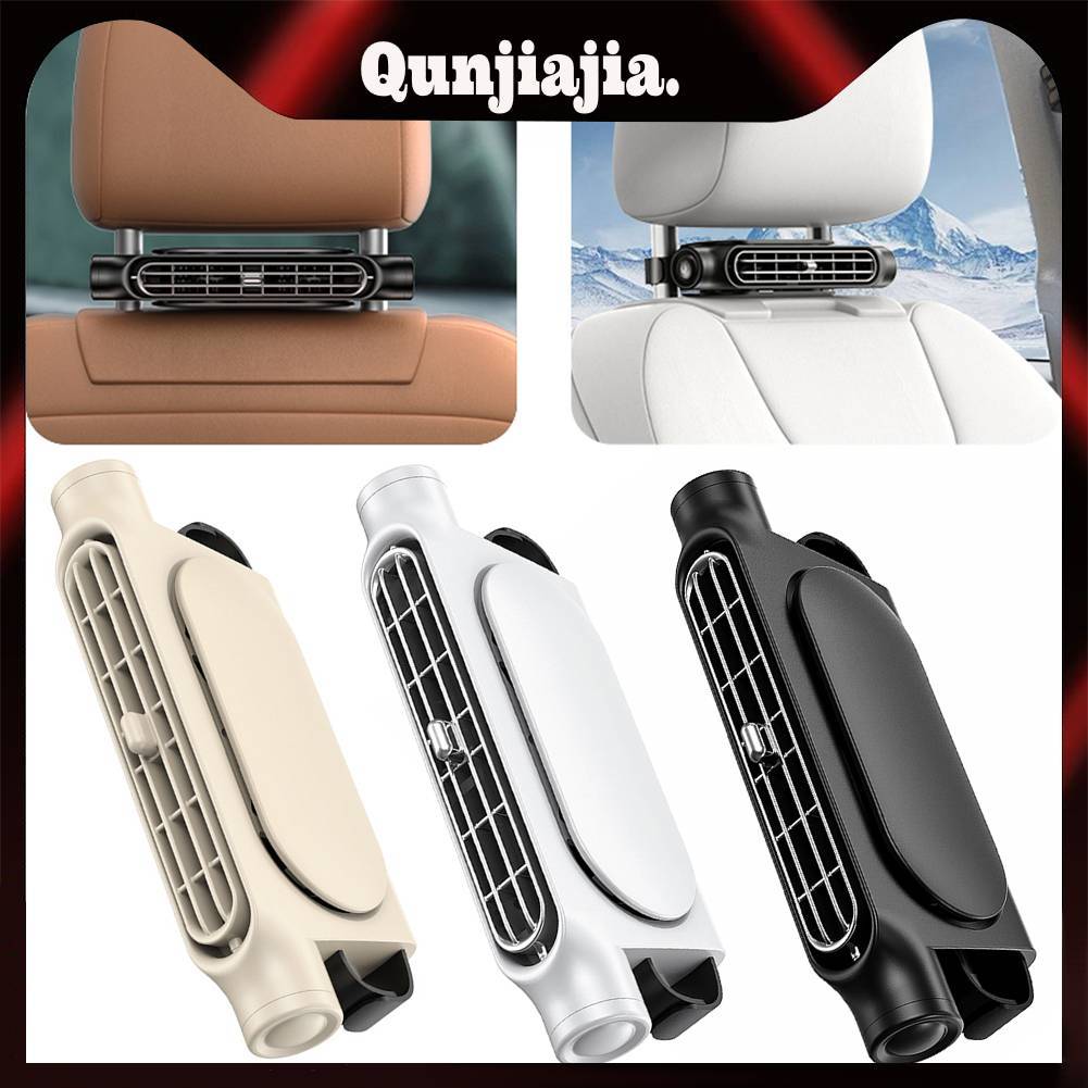 【QJJ】พัดลมระบายความร้อน 3 ความเร็ว ปรับได้ สําหรับรถยนต์ ชาร์จ USB สําหรับรถยนต์ RVs Sedans