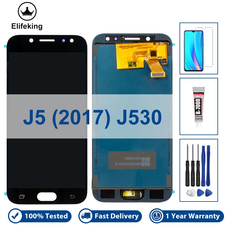 หน้าจอสัมผัสดิจิทัล LCD 5.2 นิ้ว พร้อมอุปกรณ์ทดสอบ 100% สําหรับ Samsung Galaxy J5 2017 J530 SM-J530F SM-J530Y