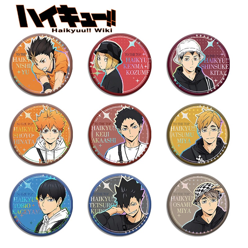 อนิเมะ Haikyuu!! Hinata kageyama Tendo Satori Ushijima Kenma เข็มกลัดโลหะ กระดุมเข็มกลัด Pins คอสเพลย์ ของเล่น ของสะสม ตกแต่งกระเป๋า ของขวัญ