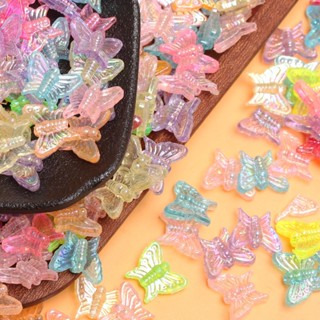 ลูกปัดอะคริลิค รูปผีเสื้อ AB แฮนด์เมด สําหรับทําเครื่องประดั…