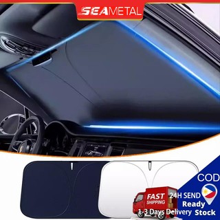 SEAMETAL Car Windshield Sun Shade Covers UV Protection Heat Insulation Foldable Car Window Sunshade For Sedan SUV