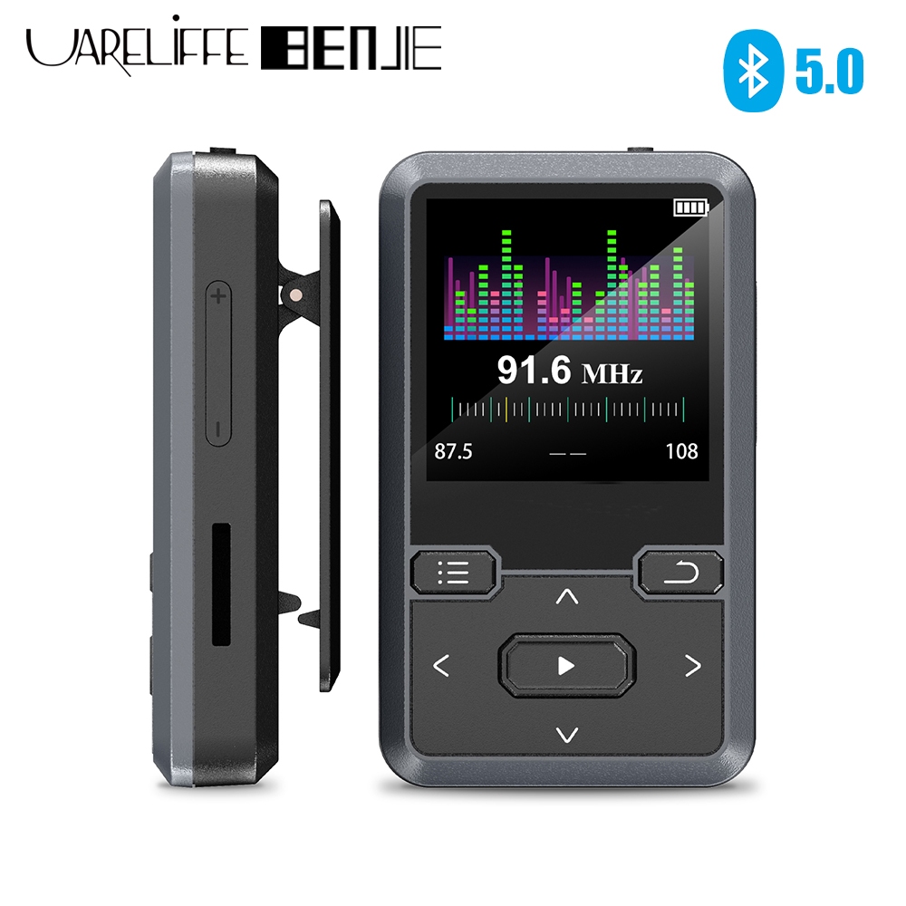 Uareliffe BENJIE M10 คลิปเครื่องเล่นเพลง 32G/64G รองรับการ์ด SD บันทึก FM E-book Pedometer แบบพกพาวิ