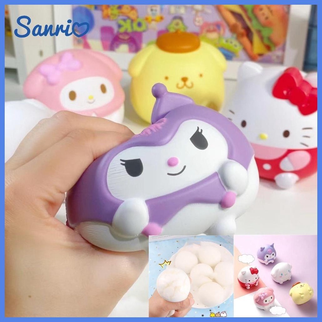 SANRIO ของเล่นบีบสกุชชี่บีบสกุชชี่ รูปการ์ตูนสัตว์ตลก คืนตัวช้า สําหรับเด็ก
