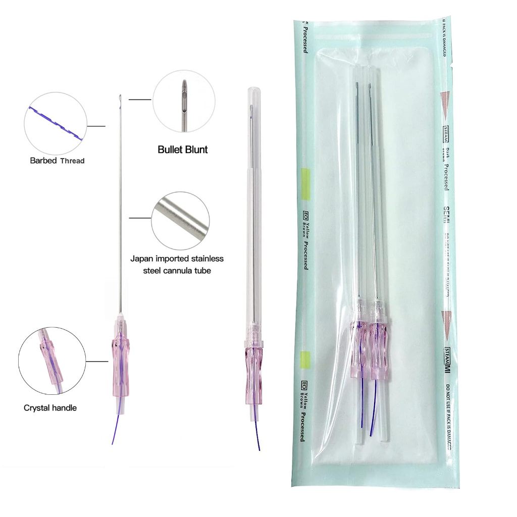 PDO Thread Face Lifting 18x100/19x100 จมูก Cog19x60/19x38 2 ชิ้น/แพ็ค