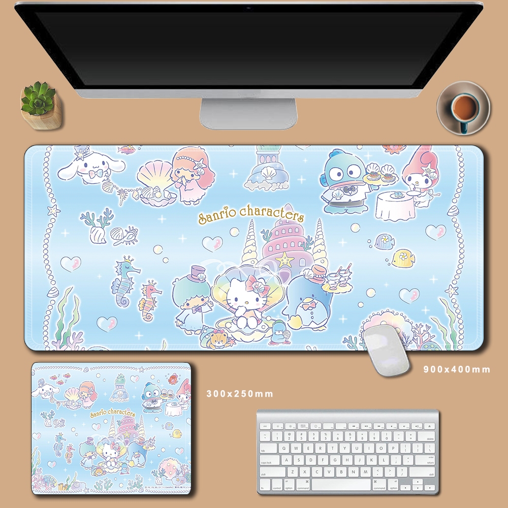 70x30 ซม.Hello Kitty แผ ่ นรองเมาส ์ ขนาดใหญ ่ น ่ ารักสีชมพู Mousepad อะนิเมะการ ์ ตูน Gaming Mousepad 90x40 คีย ์ บอร ์ ดแล ็ ปท ็ อปลื ่ นโต ๊ ะ