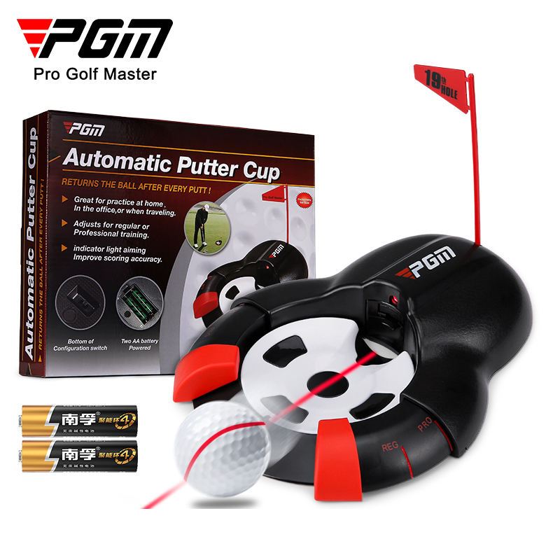 Pgm ถ้วยหลุมกอล์ฟเลเซอร์อัตโนมัติ สีเขียว พร้อมแบตเตอรี่ 2 ก้อน DB015-1