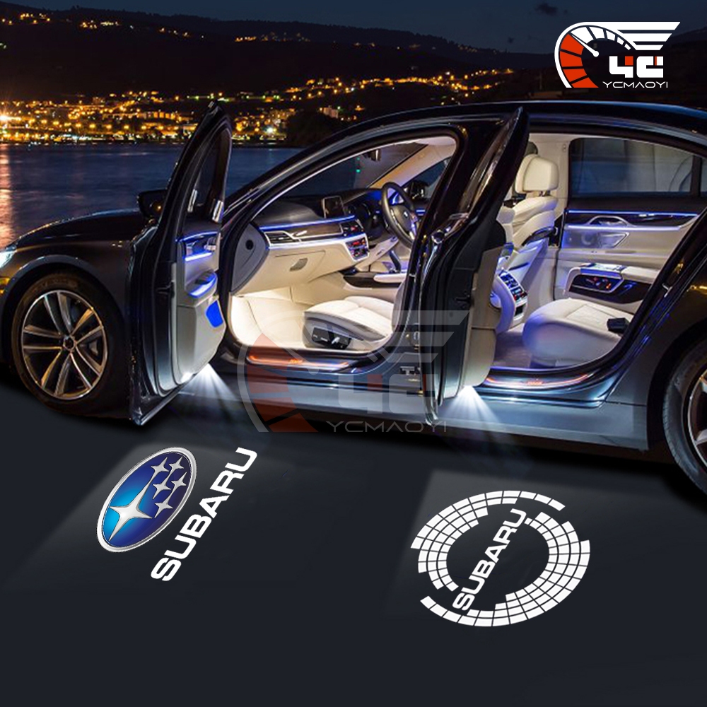 2/4 ชิ้น Led รถประตูโลโก้โปรเจคเตอร์ยินดีต้อนรับ Ambient โคมไฟสําหรับ Subaru XV Forester Outback Legacy Impreza Tribca อุปกรณ์เสริม