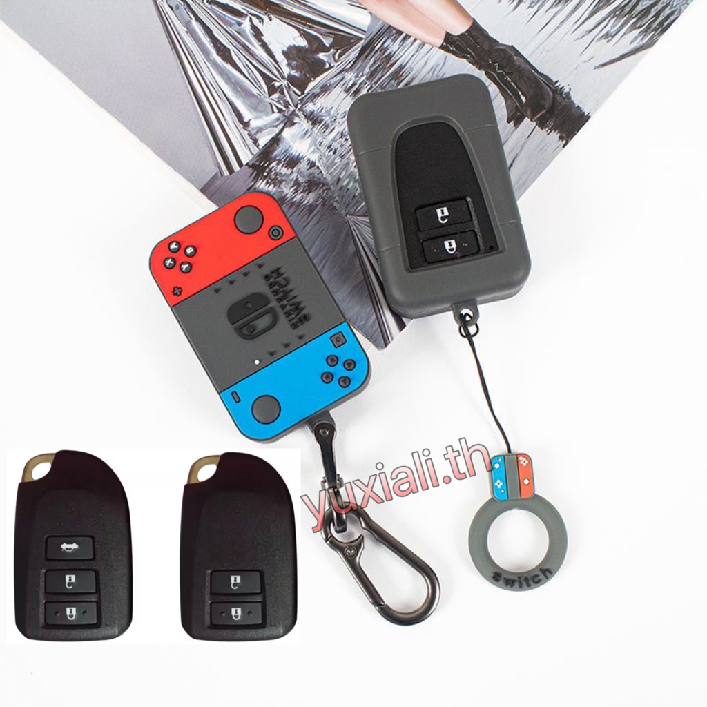 Toyota All-New Yaris 2018-2022 ปลอกกุญแจรีโมทรถยนต์ แบบซิลิโคน ลายการ์ตูน เคสกุญแจรีโมทรถยนต์ 2 3 ปุ่ม สําหรับ toyota Vios Yaris Toyota key case cartoon key case
