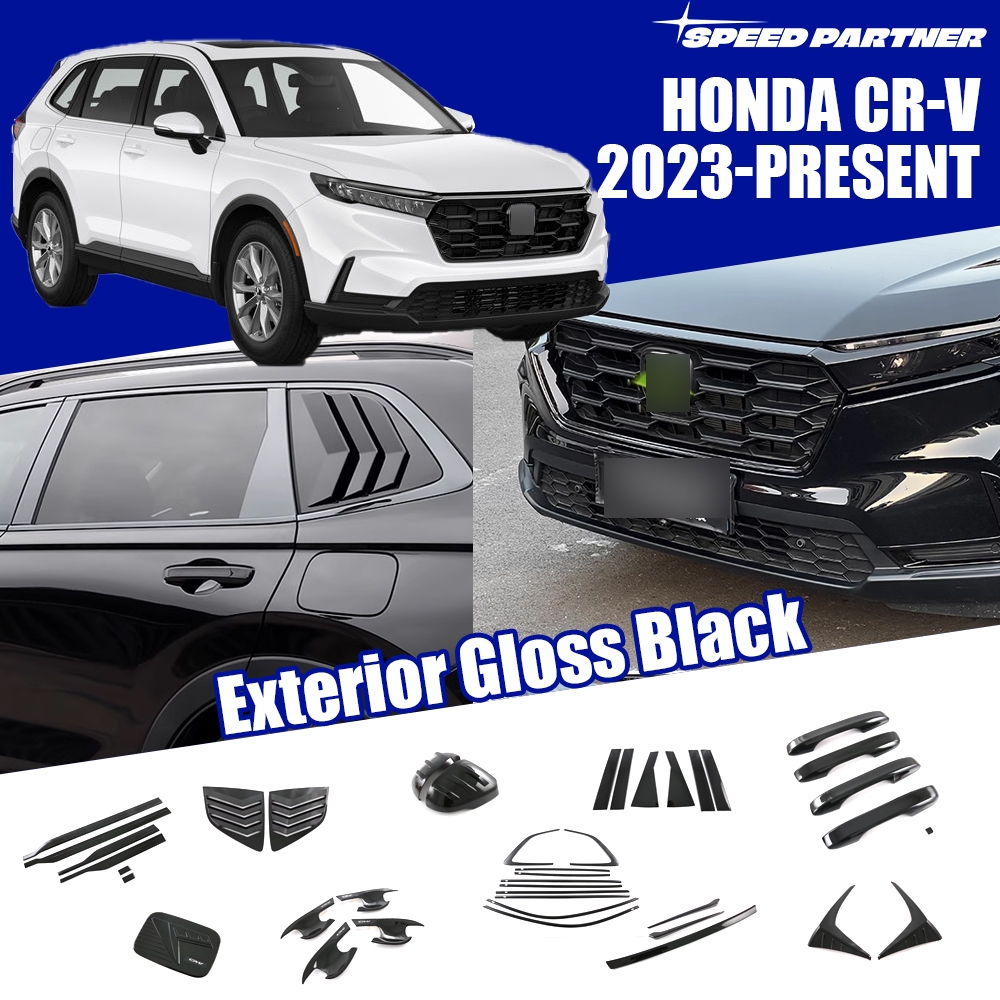 Honda CR-V G6 ฝาครอบกระจกมองหลัง CRV ใหม่พิเศษ ด้ามจับสีดำเงา ไฟท้าย ฝาครอบถังน้ำมันเชื้อเพลิง ไฟตัดหมอก ภายนอก CRV 2023 2024