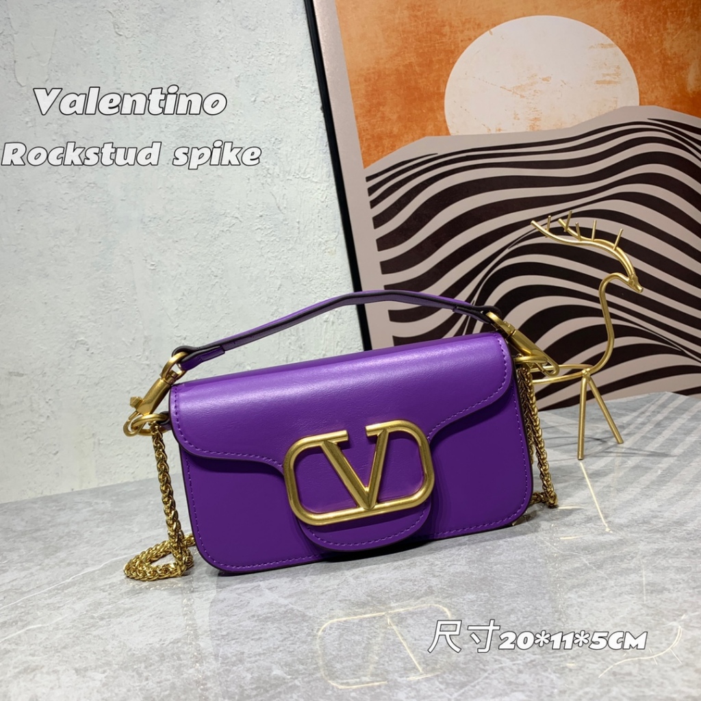 Valentinoใหม่ กระเป๋าหนังสะพายข้าง คุณภาพสูง สําหรับผู้หญิง