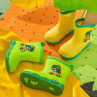 CHANGEMOORE Cartoon Rain Boots For Kids Waterproof Rain Boots Rubber Bota For Kids 2-11 Years Boy Girls Dinosaur Rain Boots For Men