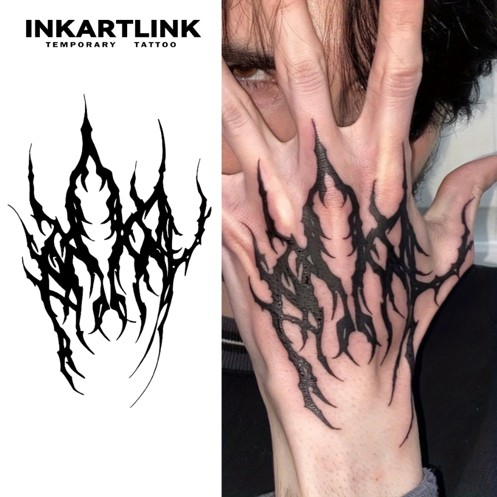 Ink demon สติ ๊ กเกอร ์ รอยสักชั ่ วคราว , รอยสักมายากลกันน ้ ําติดทนนาน , รอยสักปลอม 15 วัน , รอยสักกึ ่ งถาวร