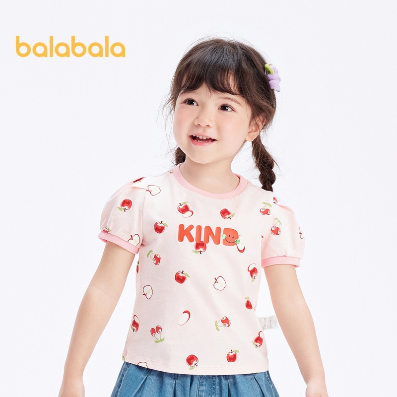 Balabala เสื ้ อยืดแขนสั ้ นเด ็ ก 2024 เสื ้ อเด ็ กฤดูร ้ อนใหม ่