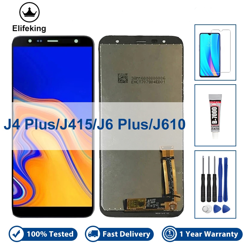 อะไหล่หน้าจอสัมผัสดิจิทัล LCD สําหรับ Samsung Galaxy J4 plus J415 J6 plus J610 J4 Core J410 J4+ J6+