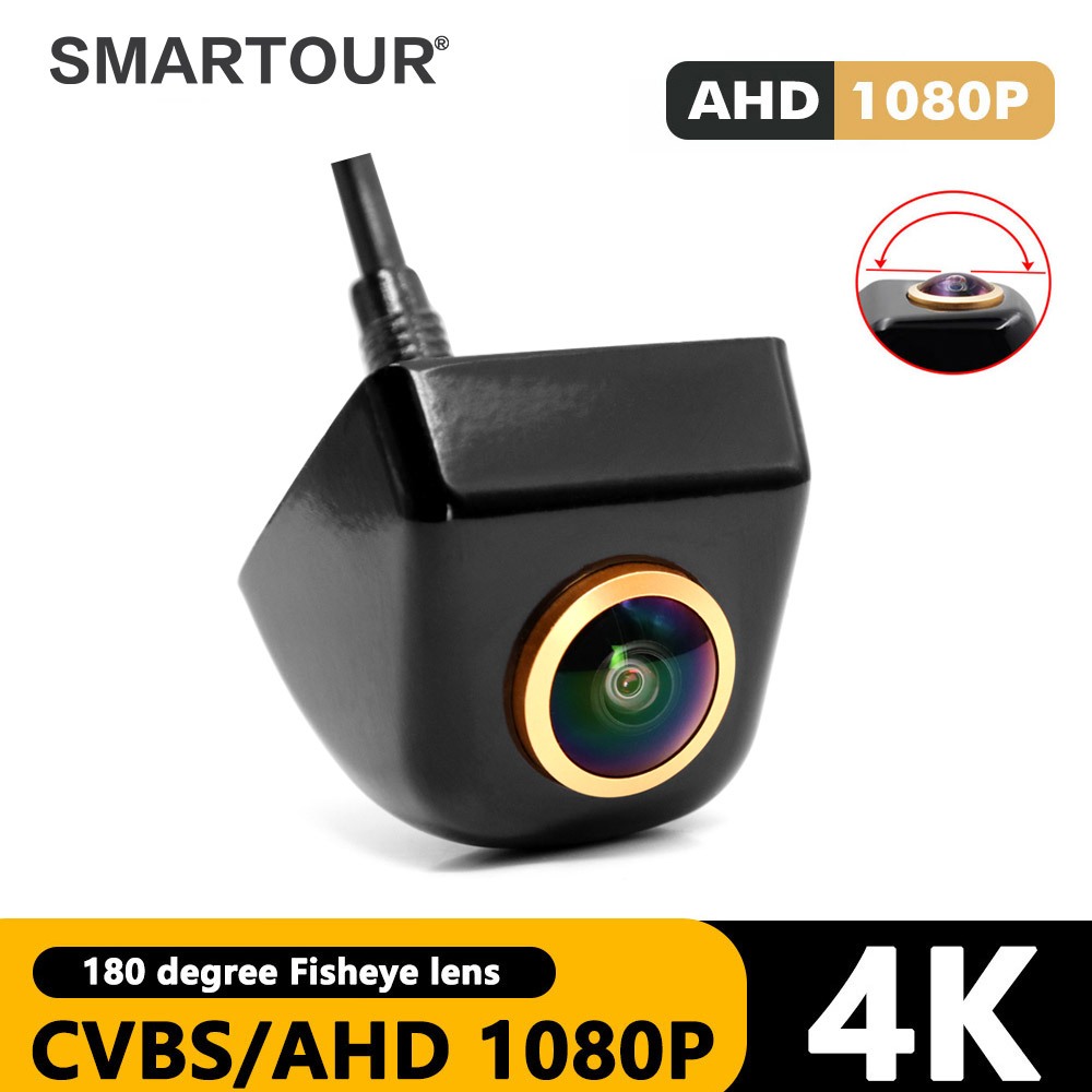 Smartour เลนส์สีทอง 4K AHD 1920x1080P รถดูด้านหลังกล้อง Full HD Night Vision ย้อนกลับโลหะ Shell รถที่จอดรถกล้อง
