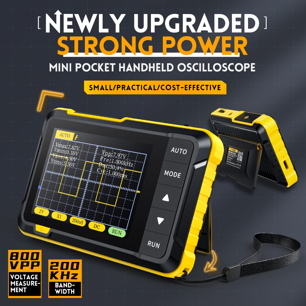 Fnirsi DSO152 Handheld Pocket-size Digital Oscilloscope Kit 2.4 "TFT SMD Soldered + อะคริลิค DIY กรณีฝาครอบ Shell