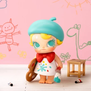 POP MART Baby Molly เมื่อฉันอายุสามขวบ! ของเล่นฟิกเกอร์กล่องปริศนา ของขวัญวันเกิด สําหรับเด็ก
