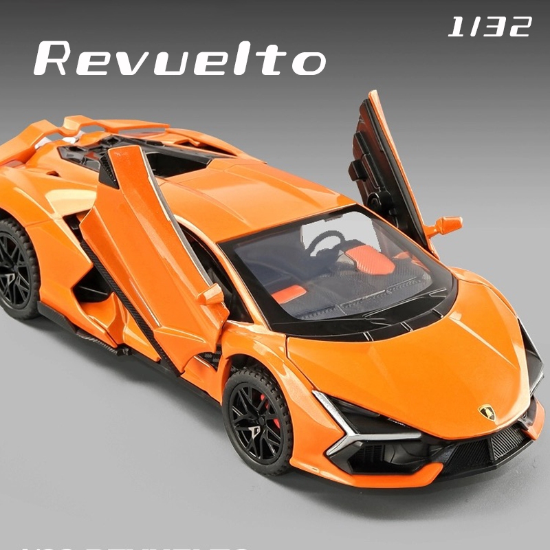 โมเดลรถยนต์ Revuelto สเกล 1:32 ของเล่น ของสะสม ของขวัญวันเกิด สําหรับเด็กผู้ชาย