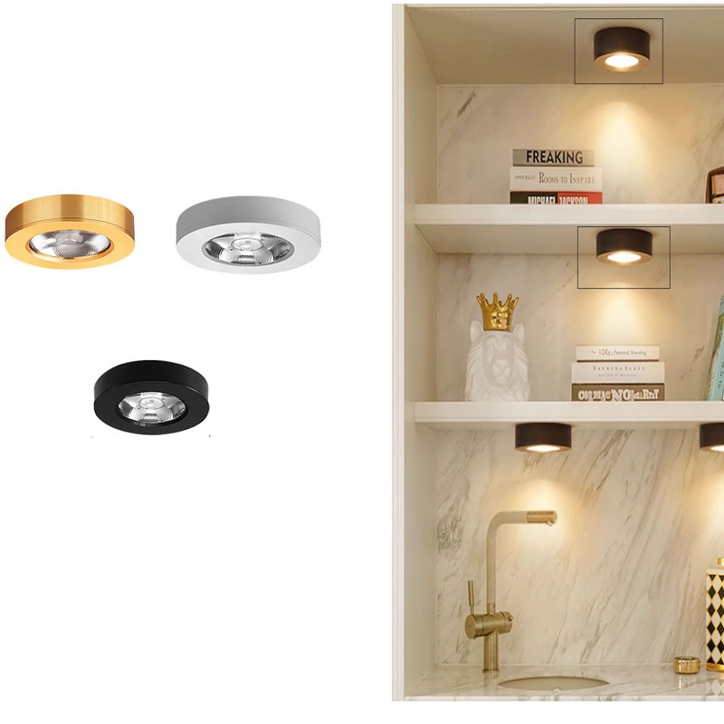 โคมไฟเพดาน LED 15W 5W 10W 15W 220V แบบบางพิเศษ สําหรับตู้โชว์