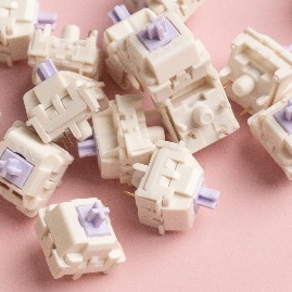 Xvx สวิตช์แกนหยก    key switch สีม่วง 5-pin switch   48GF 1 ชิ้น  aruba switch