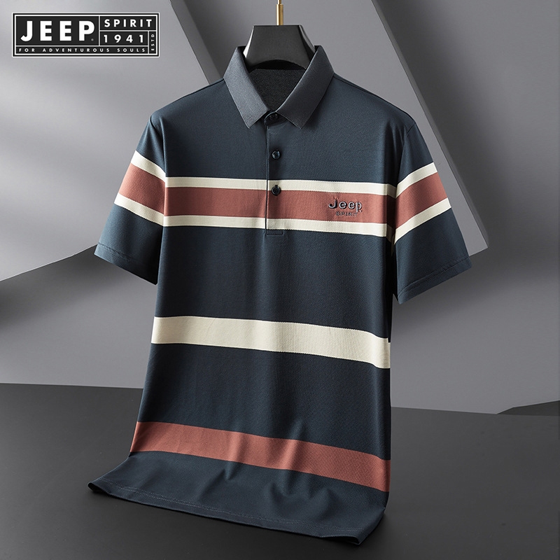 JEEP SPIRIT 1941 ESTD ใหม่ เสื้อโปโล แขนสั้น ปักลาย อเนกประสงค์ แฟชั่นสําหรับผู้ชาย