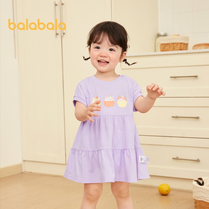 Balabala ชุดเดรสแขนสั้น สำหรับเด็กผู้หญิง