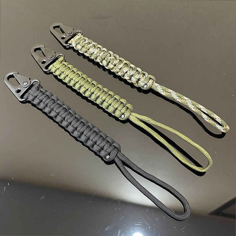 พร้อมส่ง พวงกุญแจเชือกถัก กันสูญหาย แบบพกพา แข็งแรง