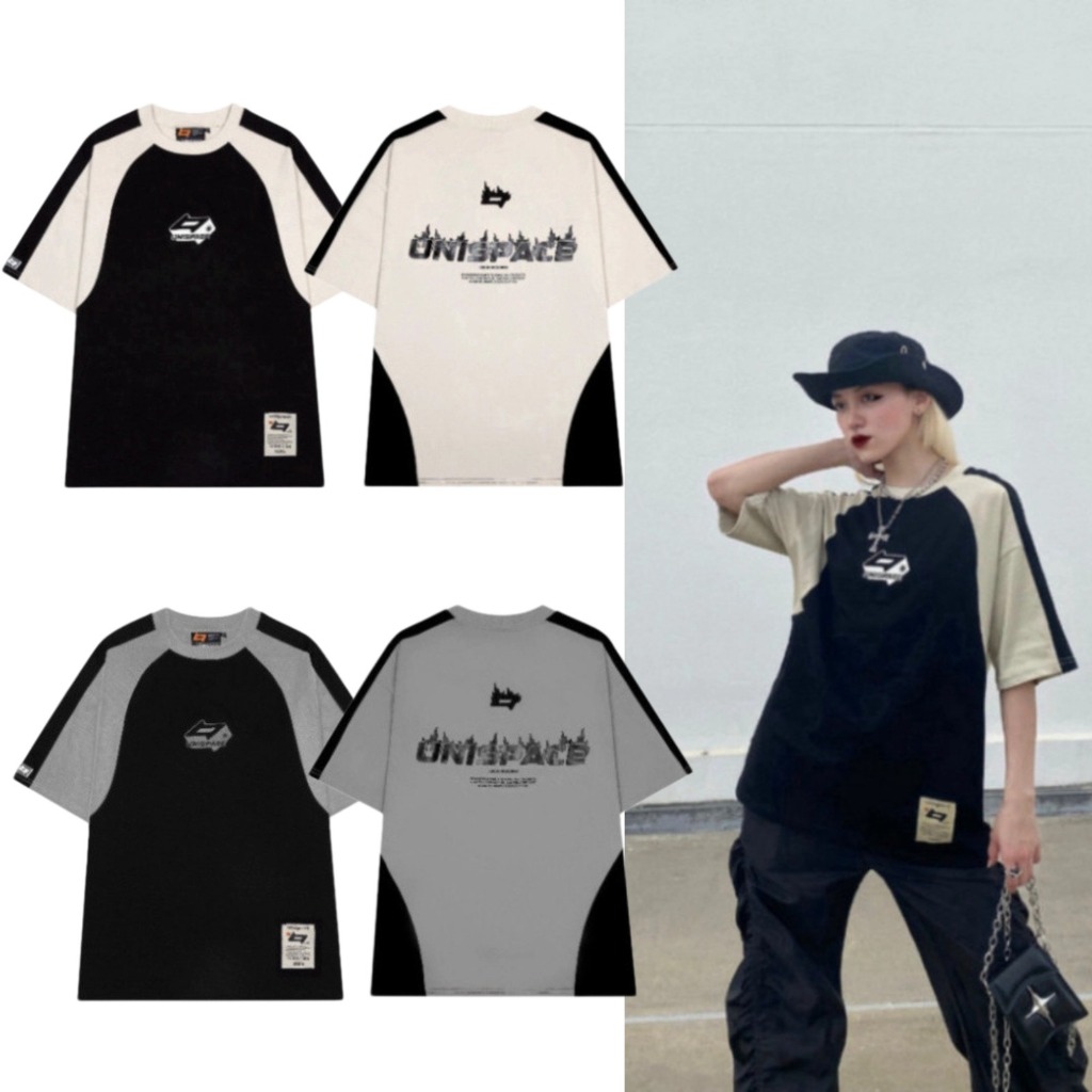แบรนด์ท้องถิ่น By UniSpace เสื้อยืดผู้ชายเสื้อหลวมรูปแบบ unisex แขนยาว Lit Up Tee เสื้อยืดผู้ชายและผู้หญิง