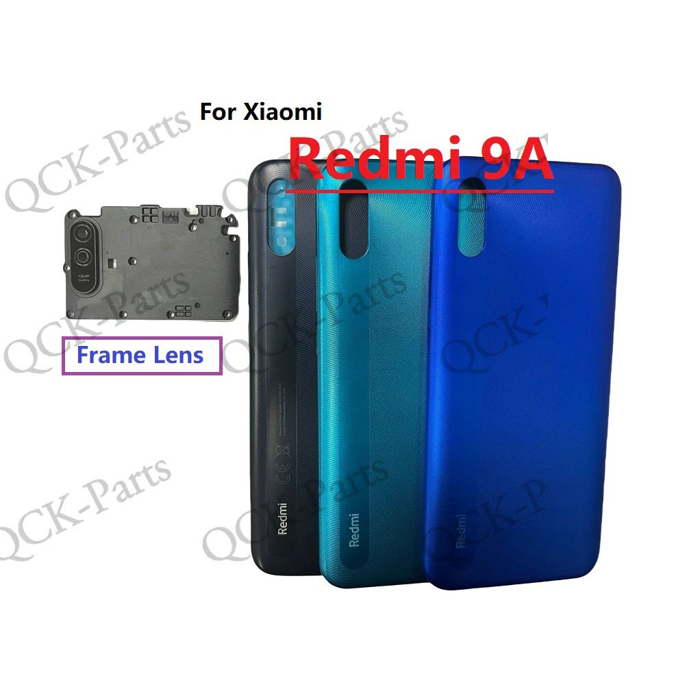ใหม่ ฝาครอบแบตเตอรี่ ด้านหลัง พร้อมโลโก้ แบบเปลี่ยน สําหรับ Xiaomi Redmi 9A