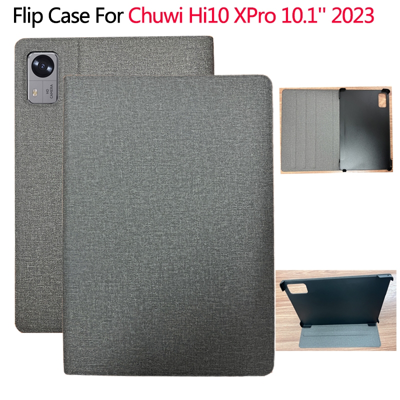 ปลอกหนัง PU สําหรับ Chuwi Hi10 XPro 10.1 2023 สิ่งทอผ้าผู้ถือ Hi10 XPro 10.1 นิ้ว 2025 2024 Flip Stand Case พับ