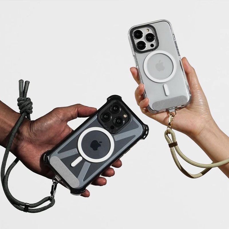 Casetify สายรัดข้อมือโทรศัพท์มือถือกลางแจ้งสายรัดข้อมือแบบพกพาที่เรียบง่ายสายคล้องกล้องสั้นแข็งแรงทนทานฟรีปะเก็นเดิม