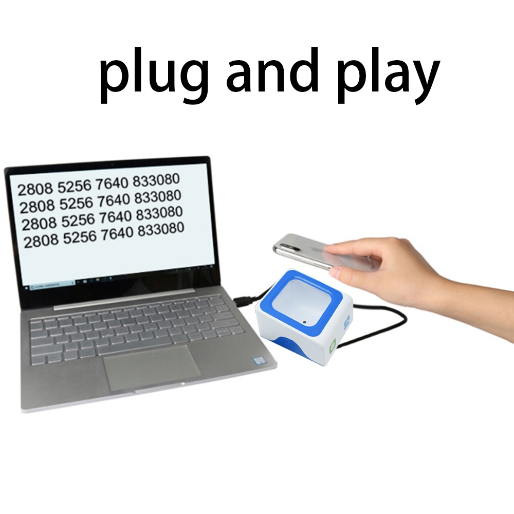 เครื่องสแกนบาร์โค้ด USB บนโต๊ะ สําหรับจ่ายเงินบาร์โค้ด สแกน alipay และ wechat pay