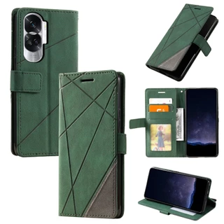 เคส ฮอร์เนอร์ case for Honor X5D X7D X9D 5G 600 Lite 400 Pro 200 Smart X5C X6C X7C X9C X5B Plus X5B+ X5C+ X5D+ เคสโทรศัพท์หนัง TPU นิ่ม ฝาพับ พร้อมช่องใส่บัตร และสายคล้อง สําหรับ Splice Leather Case Flip Cover Wallet ซองมือถือ FGPJ