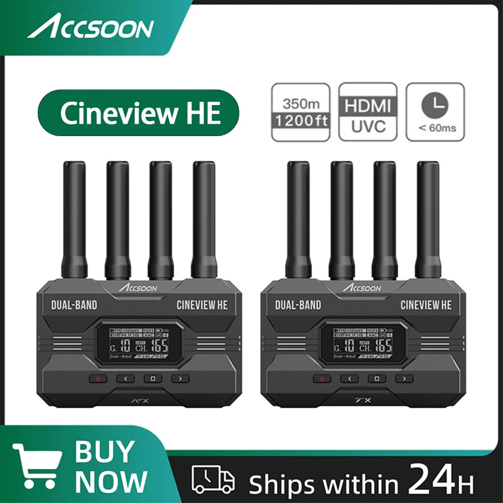 Accsoon CineView HE ตัวรับส่งสัญญาณกล้องวิดีโอ 2.4 5G hz Dual-band Transmission UVC Live Streaming Monitor