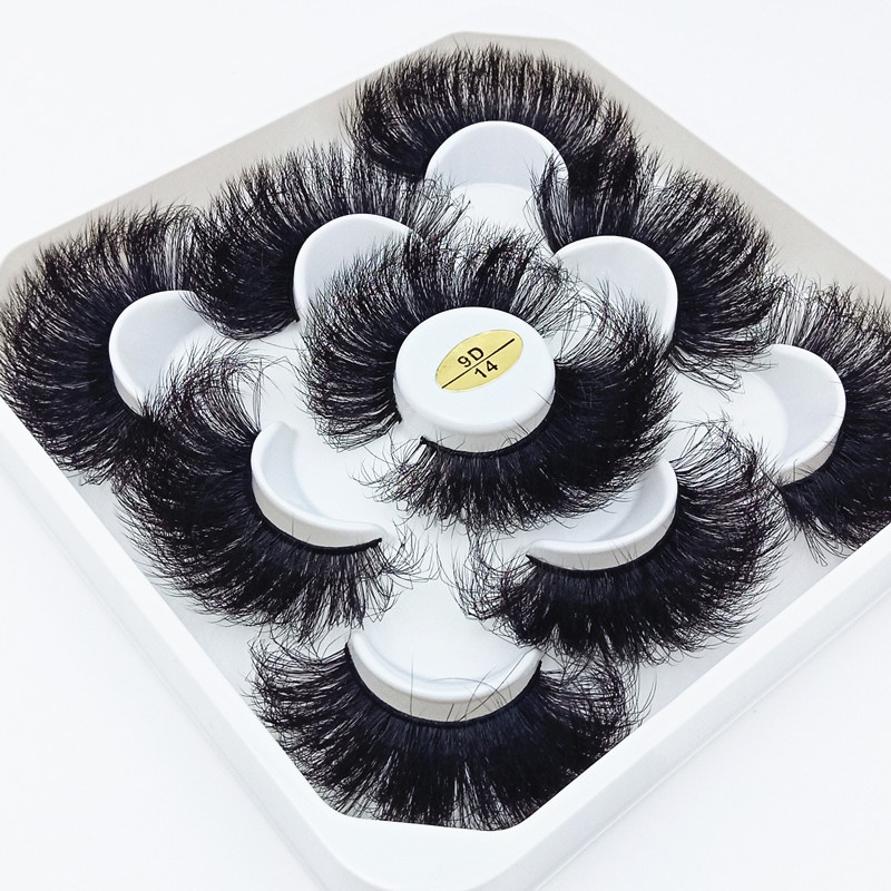 5 คู ่ ดัดขนตา 3D/ Mink/thick/Natural 25mm