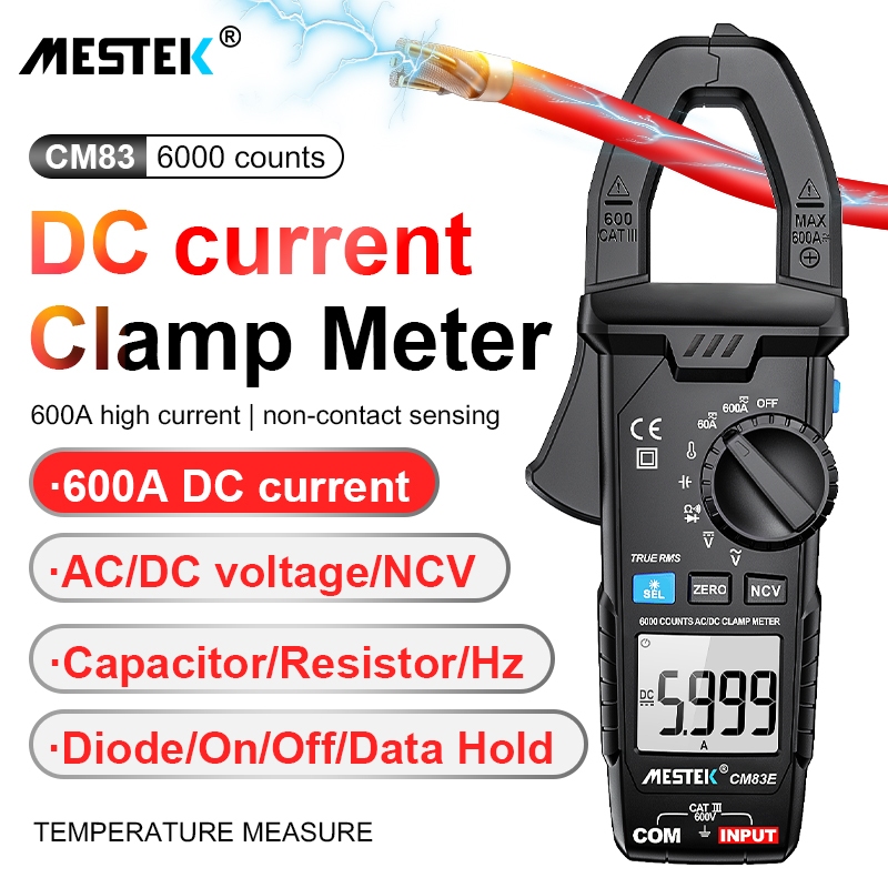 ดิจิตอลแคลมป์มิเตอร์ DC กระแสไฟ AC 600A แคลมป์มัลติมิเตอร์ แคลมป์เปิด-ปิด บัซเซอร์ อัจฉริยะ ป้องกันการเผาไหม้ 6000 มัลติมิเตอร์ ความแม่นยําสูง จอแสดงผลดิจิทัล แคลมป์มิเตอร์ NCV โอมมิเตอร์ ไดโอด ความต้านทาน เครื่องทดสอบต่อเนื่อง มัลติมิเตอร์ แบบไม่สัมผัส