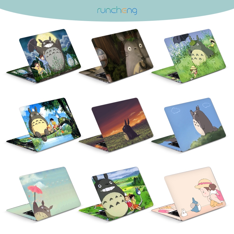 [2ชิ้น] แล็ปท็อปปกสติกเกอร์อะนิเมะน่ารักเพื่อนบ้านของฉัน โตโตโร่ ออกแบบแล็ปท็อปคอมพิวเตอร์สํานักงานนักเรียนหอพักคอมพิวเตอร์ผิวศิลปะรูปลอก10/12/13/14/15/17นิ้