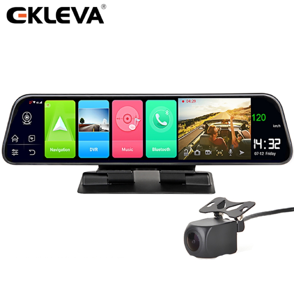 กล้องติดรถยนต์ Ekleva 12 Full Dash Cam Android 8. เครื่องบันทึกวิดีโอ 1 4G Dvr Dash Adas Wifi Gps Navigator 1080p