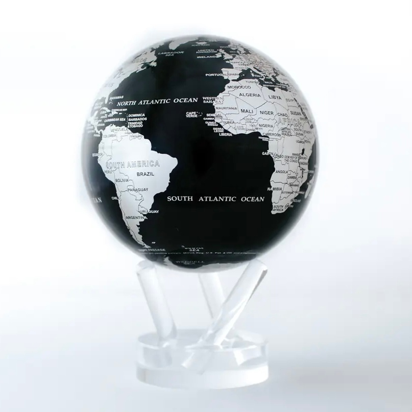 [MOVA Light Energy Globe ] แผนที ่ สีดําสีเงินสมัยใหม ่ ของตกแต ่ งบ ้ านสีดําและสีเงิน ของขวัญที่สว