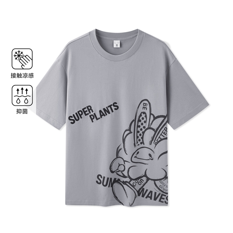 Senma Super Plant Series เสื้อยืดแขนสั้นผู้ชาย 2024 ฤดูร้อนสไตล์ใหม่ Cool Sensation ต้านเชื้อแบคทีเรียคู่สวมใส่การพิมพ์ที่สร้างสรรค์