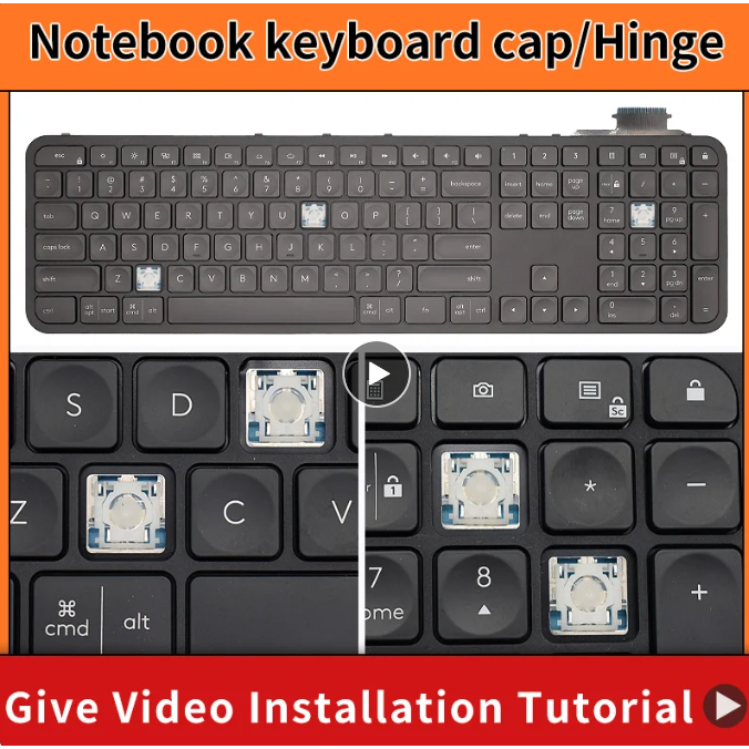 เปลี่ยนปุ่มกดคีย์หมวก & Scissor Clip&Hinge สําหรับ Logitech MX Keys มินิไร้สาย Backlit Keys คีย์บอร์