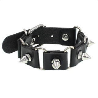 2024 แฟชั ่ น Gothic Skeleton Skull Punk Rivet สร ้ อยข ้ อมือ Retro คู ่ กําไลข ้ อมือ PU หนังสร ้ อยข ้ อมือเครื ่ องประดับของขวัญ