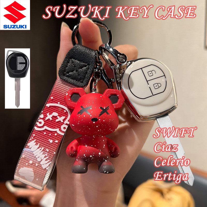 เคสกุญแจรถ SUZUKI SWIFT Ciaz Celerio Ertiga ปลอกกุญแจรถ Suzuki SWIFT 2010 ciaz 2012 พวงกุญแจหมี