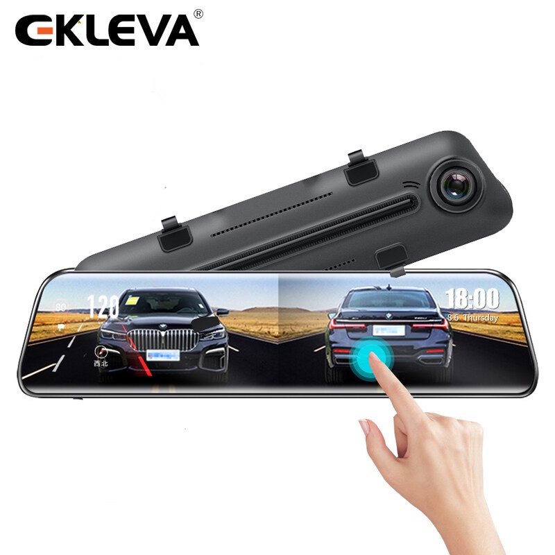 Ekleva กล้องบันทึกวิดีโอ FHD 1080P 12 นิ้ว สําหรับติดรถยนต์