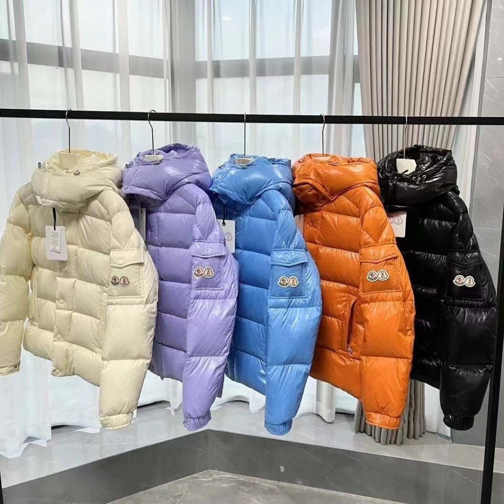 Mon * CL Down Jacket Coat ผู้ชายผู้หญิงสไตล์ Contrast