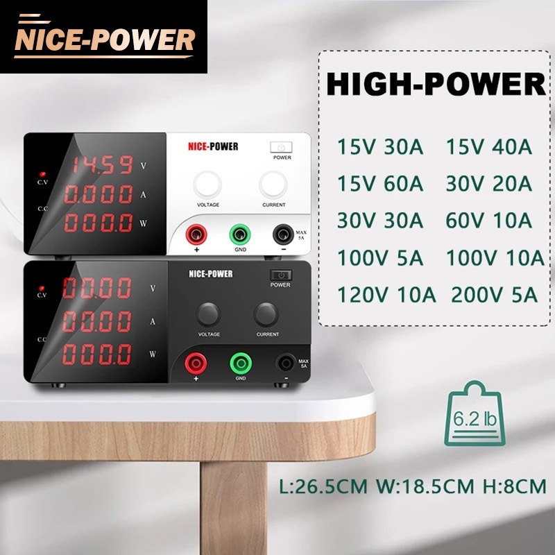 NICE-POWER RS232 โปรแกรม 450W-1200W Dc Power Supply ห้องปฏิบัติการแหล่งจ่ายไฟ 30V 60V 100V 110V 120V 200V 10A 20A