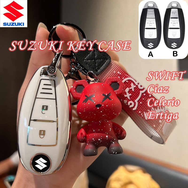 ฝาครอบกุญแจรถ SUZUKI สําหรับ SUZUKI SWIFT Ciaz Celerio Ertiga TPU พวงกุญแจเคสกุญแจแบบรวมทุกอย่าง